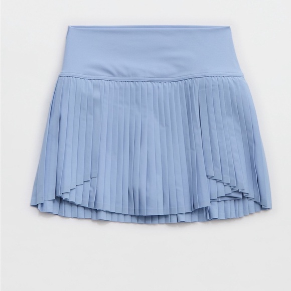 Aerie Highrise Light Blue Pleated Mini Tennis Skort Size Small - Picture 15 of 15
